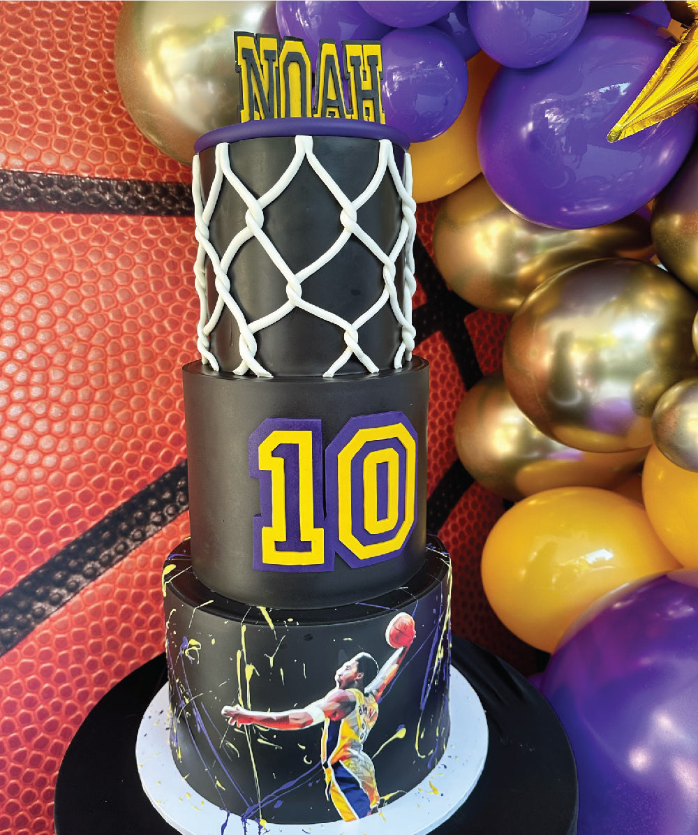 Lakers Kobe Birthday Party Decorations Cupcake Toppers Balloons