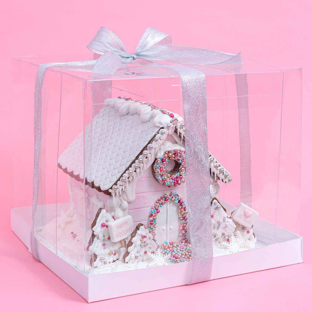 Sweet E's Glam Pink Gingerbread House - Sweet E's Bake Shop - Sweet E's Bake Shop