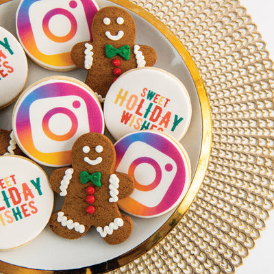 Christmas Sweet Holiday Logo Cookies | Custom Order - Sweet E's Bake Shop - Sweet E's Bake Shop
