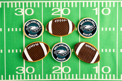 Philadelphia Eagles Football Cookies - Sweet E's Bake Shop - The Cake Shop
