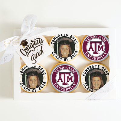 Custom Grad Cookies | Texas A&M University | Upload your photo - Sweet E's Bake Shop - The Cookie Shop