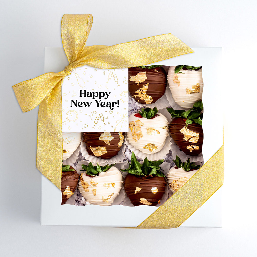 早割 万博 Year New Happy Golden Covered Chocolate - Box Strawberries その他