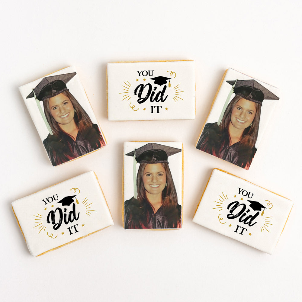 Grad Selfie “You Did It!” Cookies | Upload Your Photo - Sweet E's Bake Shop - The Cookie Shop