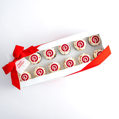 Happy Holidays Logo Cupcake Gift Box - Sweet E's Bake Shop - Sweet E's Bake Shop