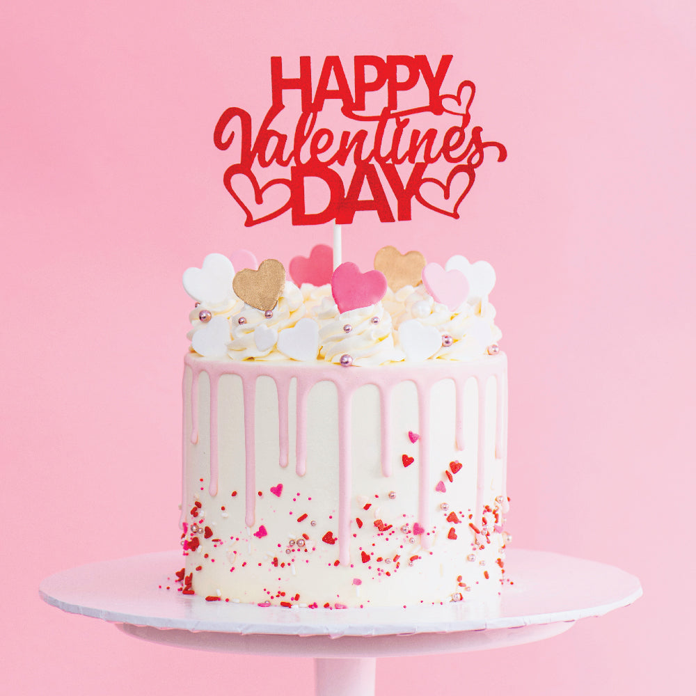 Custom Valentine Confetti Cake Delivery Los Angeles