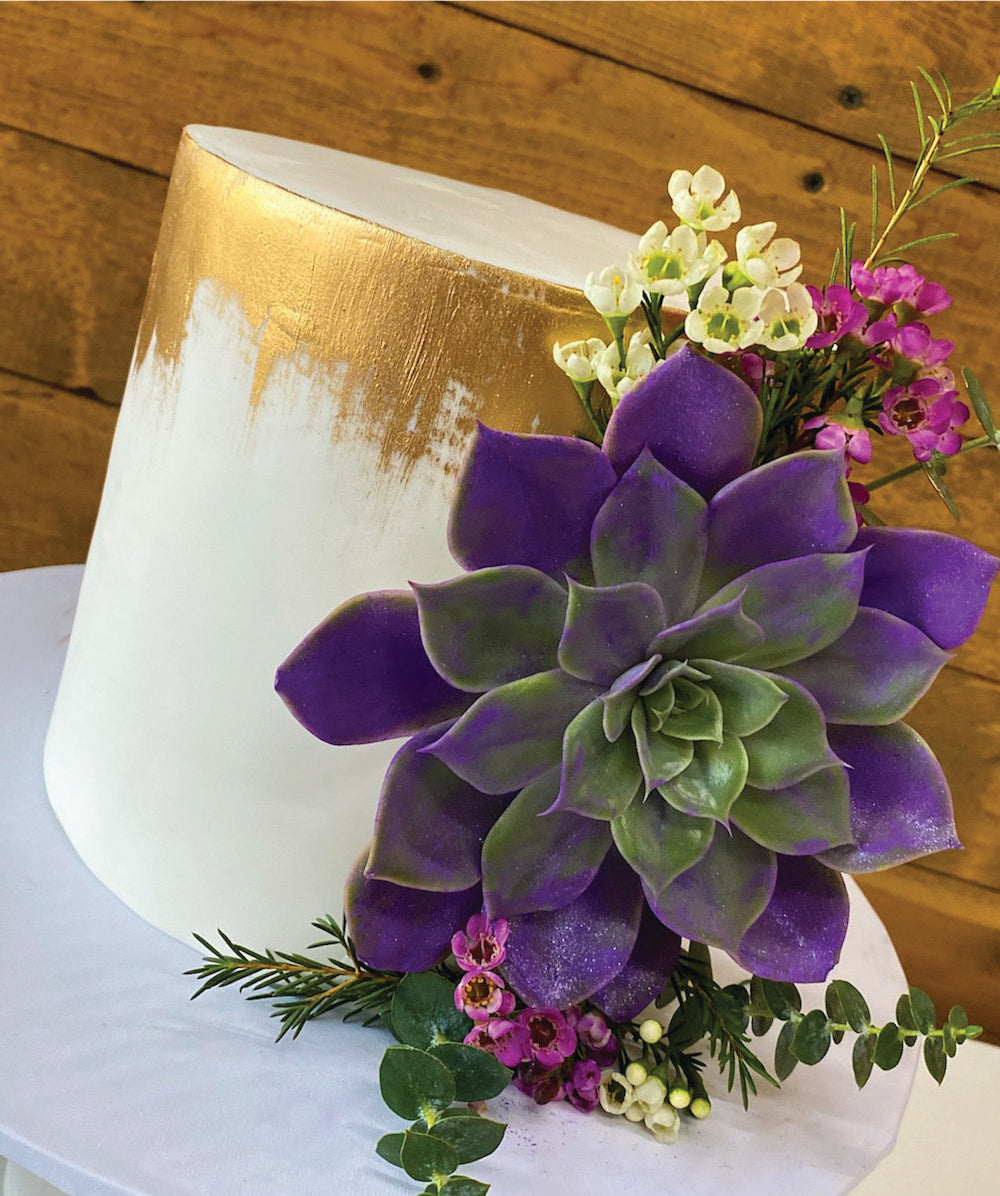 sweet and succulent shop Purple Succulent Cake Delivery Los Angeles