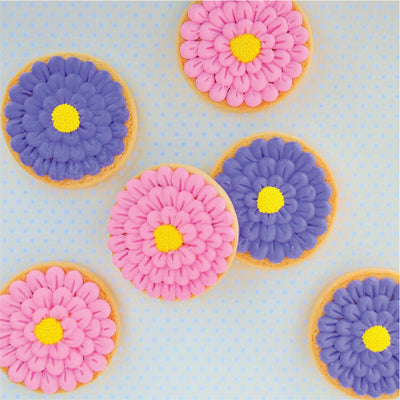 Purple Pink Flowers Cookies - Sweet E's Bake Shop - The Cake Shop