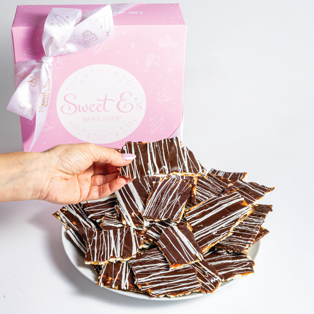 Chocolate Caramel Matzo Crunch - Sweet E's Bake Shop - The Cupcake Shop