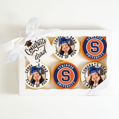 Custom Grad Cookies | Syracruse University | Upload your photo - Sweet E's Bake Shop - The Cookie Shop