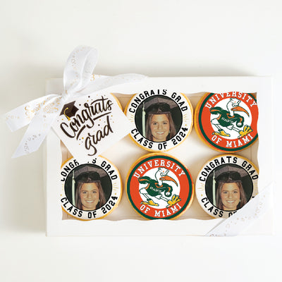 Custom Grad Cookies | University of Miami | Upload your photo - Sweet E's Bake Shop - The Cookie Shop
