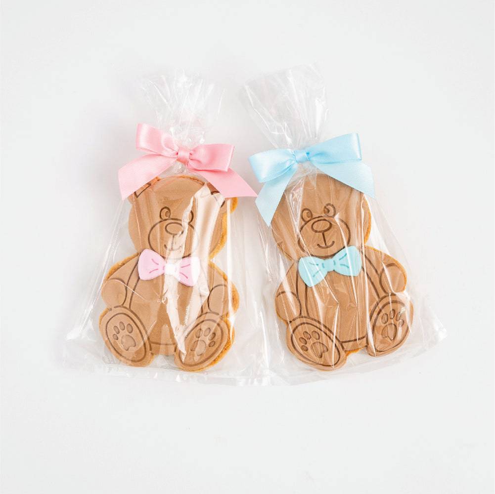 Teddy Bear Gender Reveal Cookies - Sweet E's Bake Shop