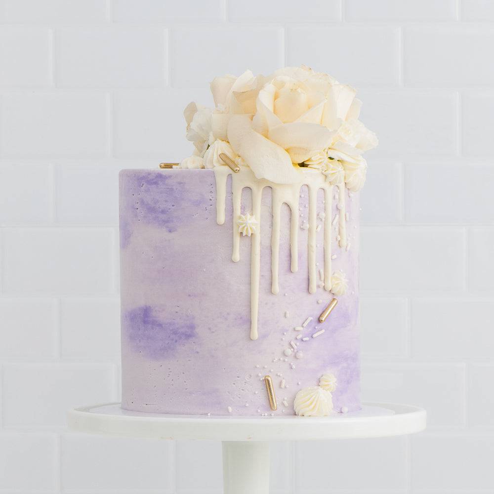 lavender flower cake decorations Lavender Dolce Floral Cake Delivery for Birthday & Special Occasions