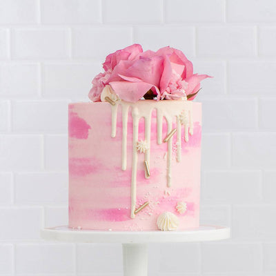 Pink Dolce Flor Cake - Sweet E's Bake Shop