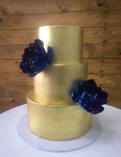 Gold Painted Cake - Sweet E's Bake Shop