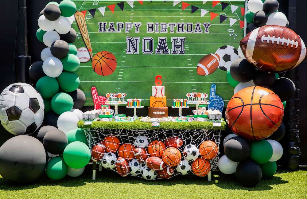 Sports theme shop party