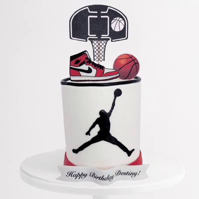 Air Jordan Sneaker Basketball Cake - Sweet E's Bake Shop