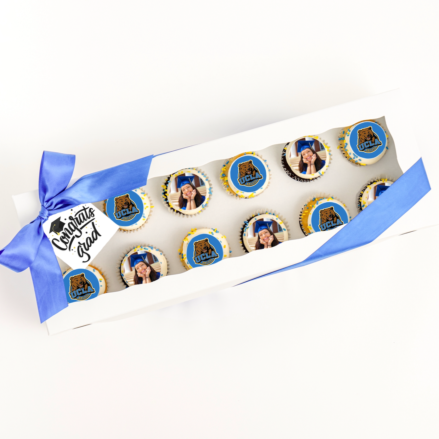 Grad Photo Cupcakes | Upload your Photo & Customize Color - Sweet E's Bake Shop