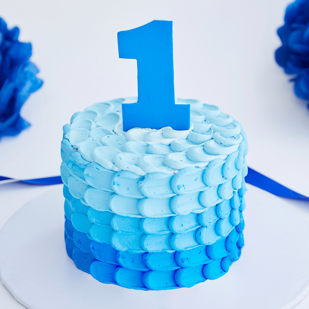 Baby Blue Smash Cake