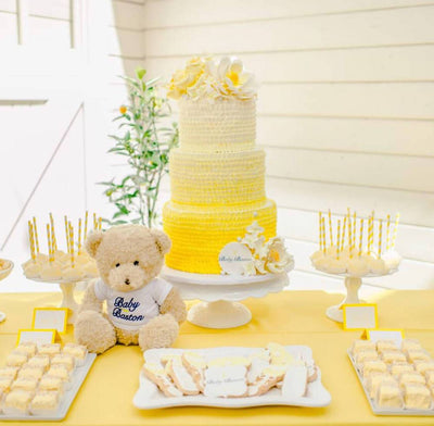 Yellow Baby Shower Dessert Table - Sweet E's Bake Shop