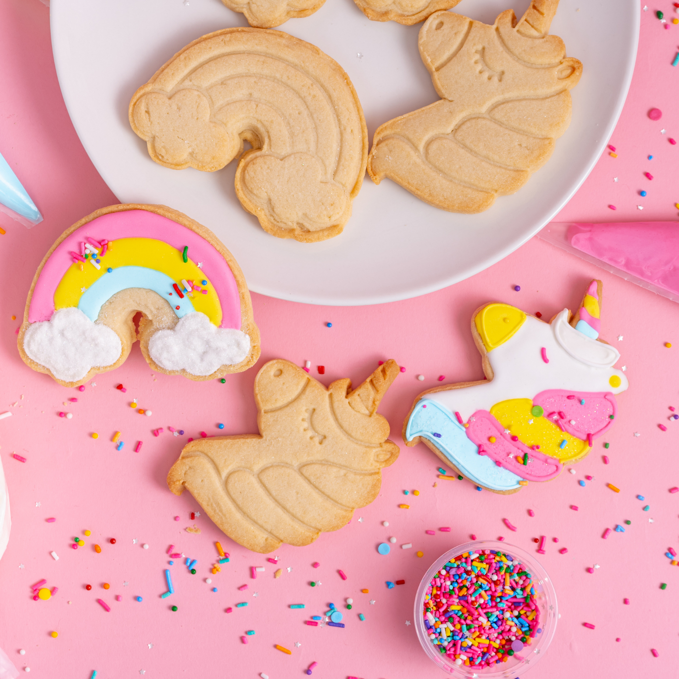 DIY Unicorn Rainbow Cookie Decorating Kit