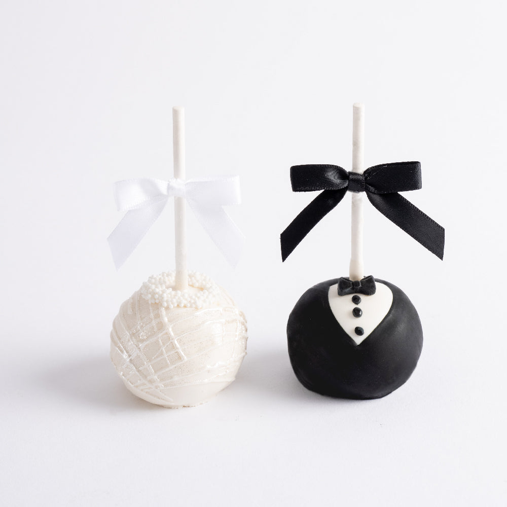 Bride & Groom Cake Pops - Sweet E's Bake Shop - Sweet E's Bake Shop