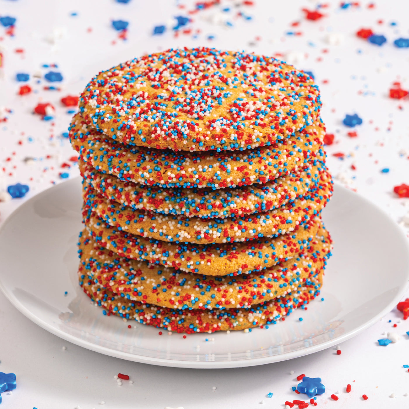 4th of July Sprinkle Cookies - Sweet E's Bake Shop - The Cake Shop