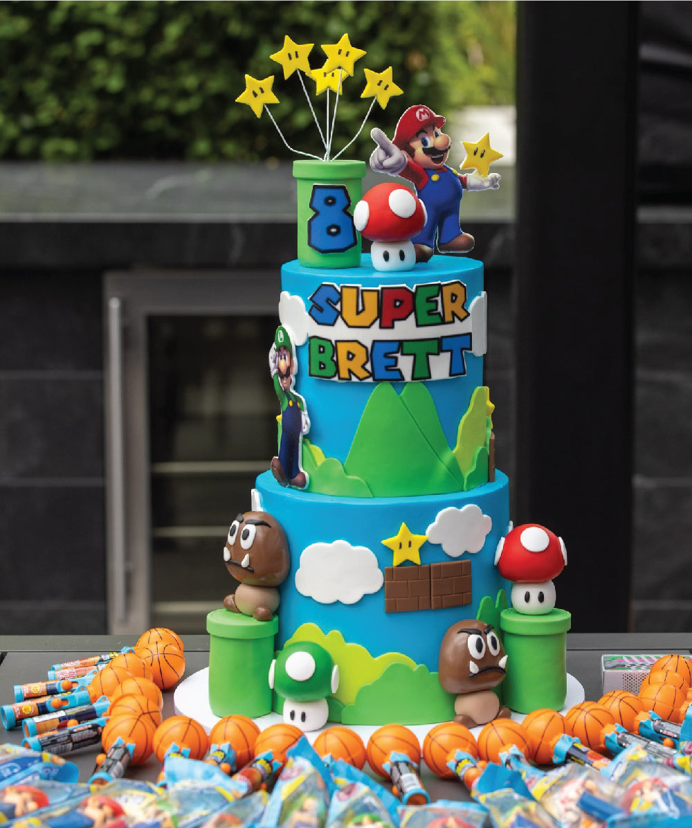 Super Mario Bros 3-Tier Cake - Sweet E's Bake Shop - The Cake Shop