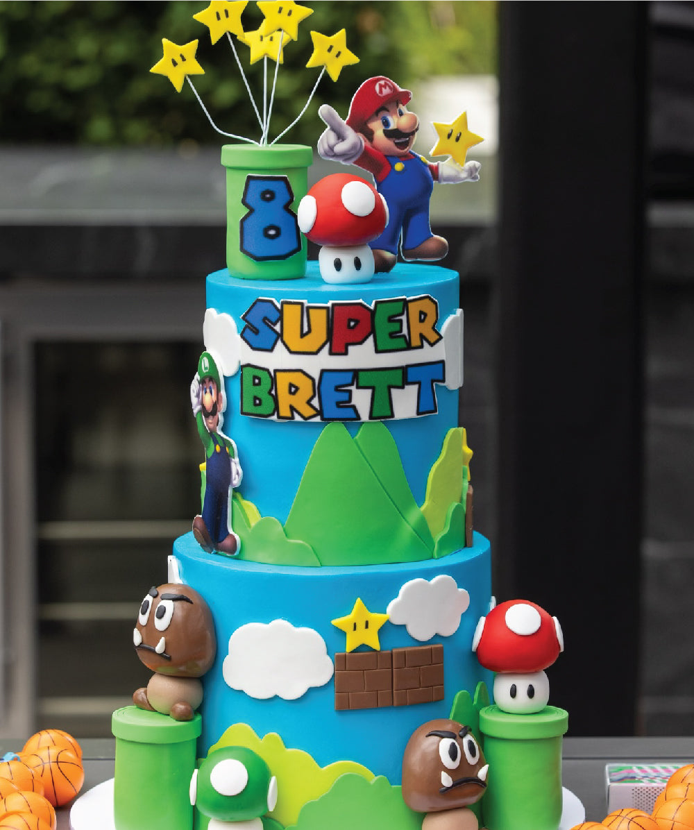 Super Mario Bros 3-Tier Cake - Sweet E's Bake Shop - The Cake Shop