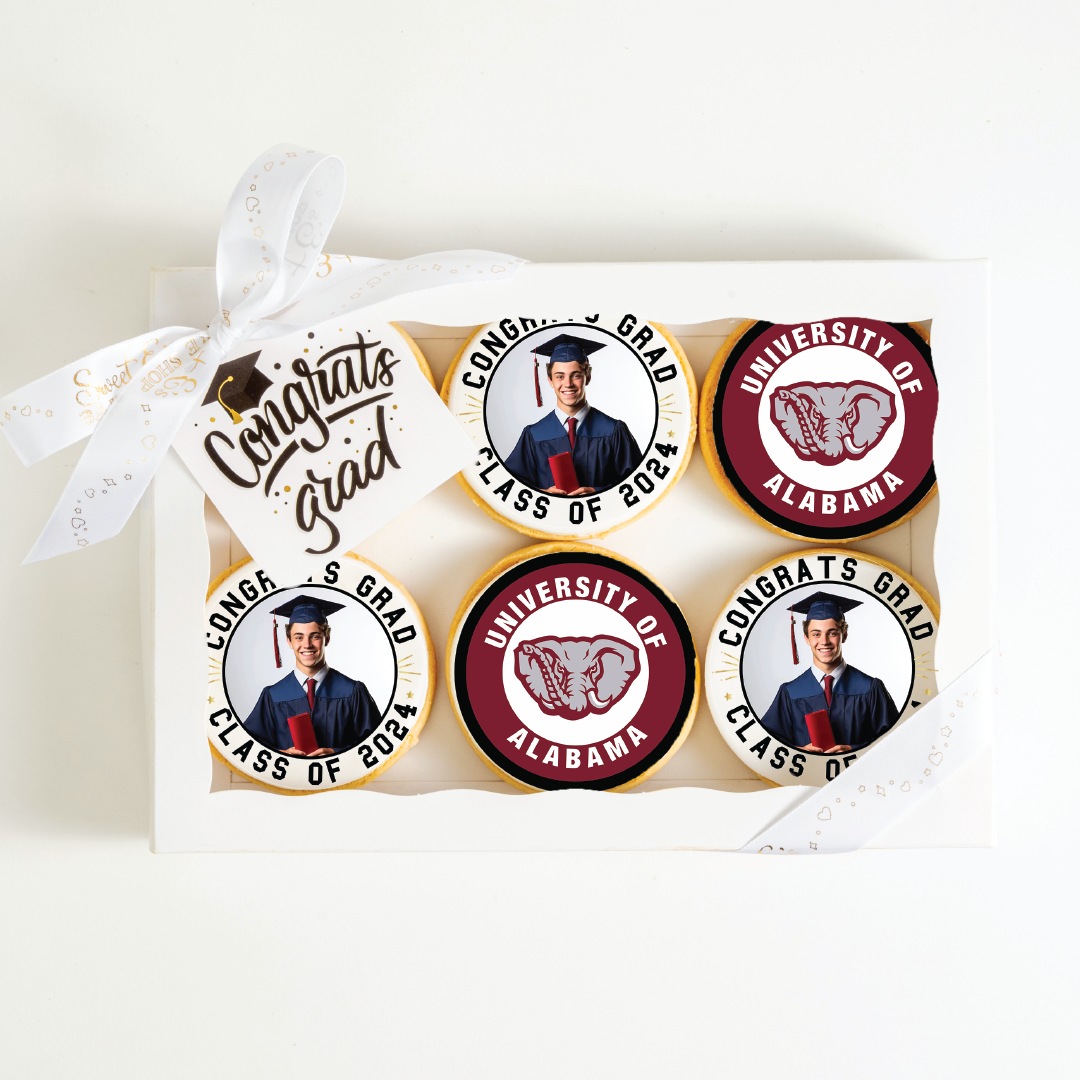 Custom Grad Cookies | University Of Alabama| Upload your photo - Sweet E's Bake Shop - The Cookie Shop