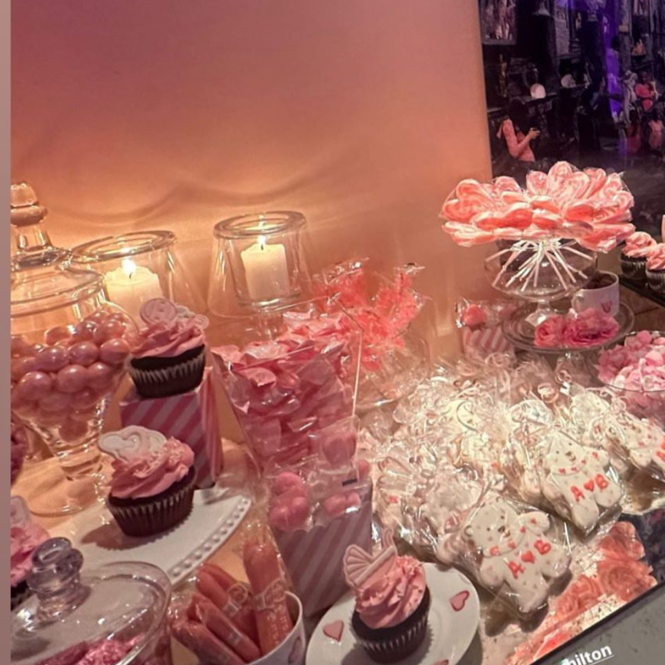 Ashley Benson Baby Shower Dessert Table - Sweet E's Bake Shop - The Cake Shop