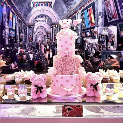 Ashley Benson Baby Shower Dessert Table - Sweet E's Bake Shop - The Cake Shop