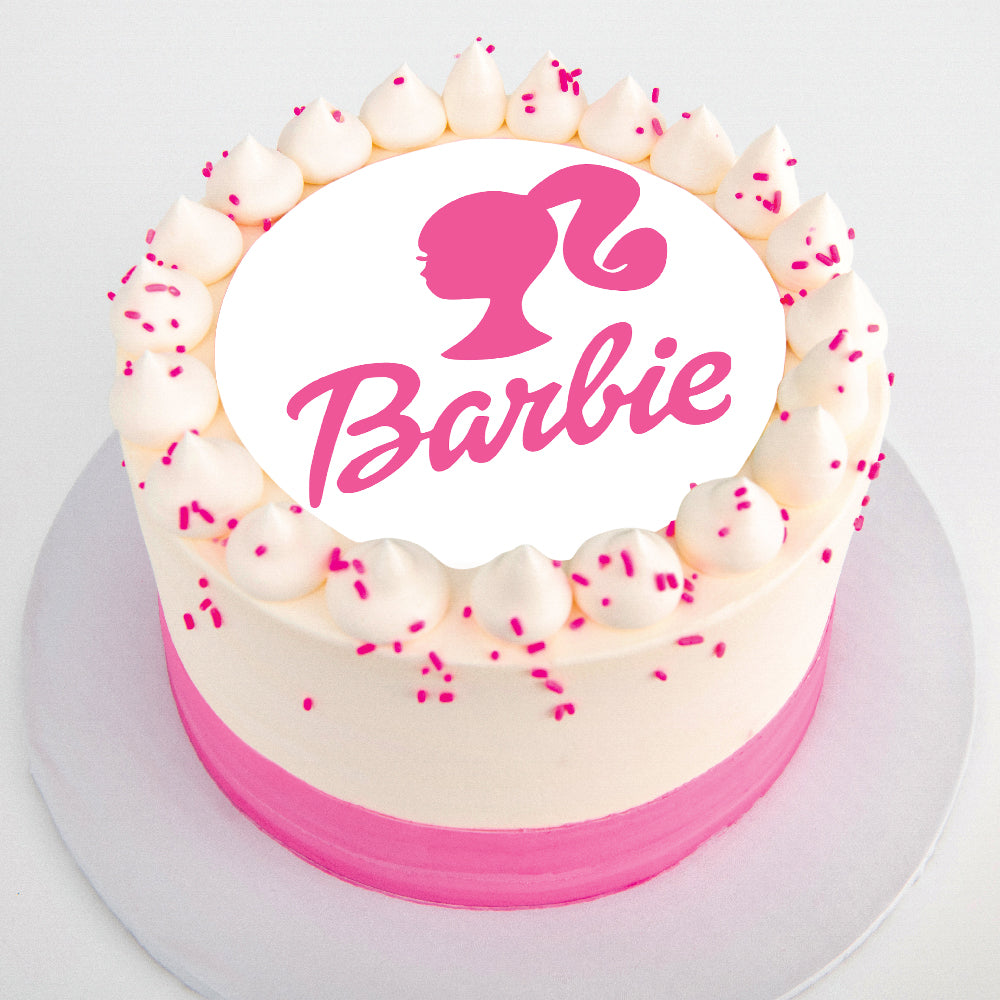 Barbie Logo Classic Cake - Sweet E's Bake Shop - The Cake Shop