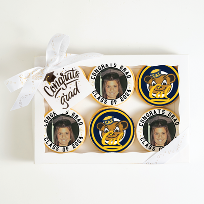 Custom Grad Cookies | University Of California, Berkeley| Upload your photo - Sweet E's Bake Shop - The Cookie Shop