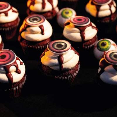Bloody Eyeball Horror Cupcakes