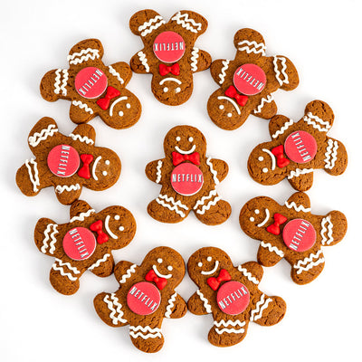 Gingerbread Logo Cookie Favors | Upload Your Artwork - Sweet E's Bake Shop - The Cookie Shop