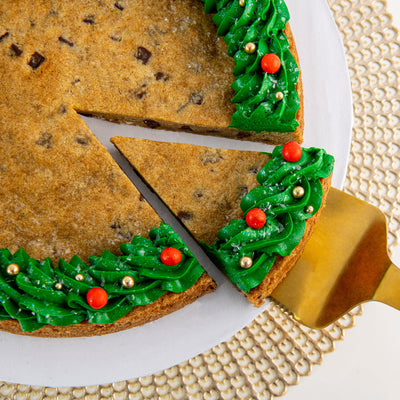 Christmas Wreath Cookie Cake with Logo | Upload your Artwork - Sweet E's Bake Shop - The Cake Shop