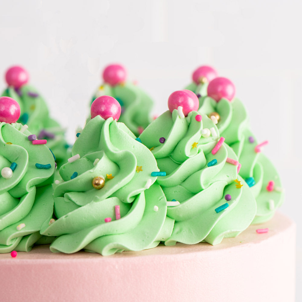 Sweet E's Glam Pink Holiday Cake - Sweet E's Bake Shop - The Cake Shop