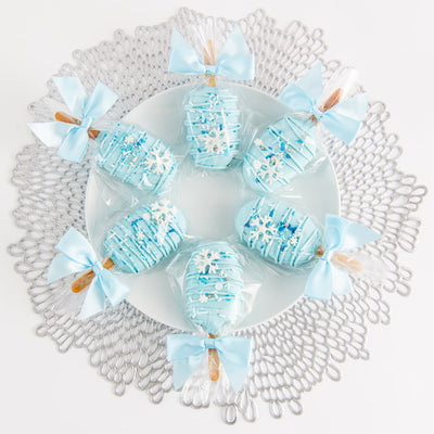 Winter Snowflake Cakesicles - Sweet E's Bake Shop - Sweet E's Bake Shop