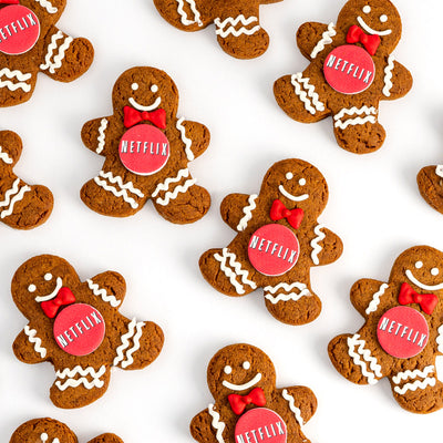 Gingerbread Logo Cookie Gift Box | 12 Pack | Upload Your Artwork - Sweet E's Bake Shop - Sweet E's Bake Shop