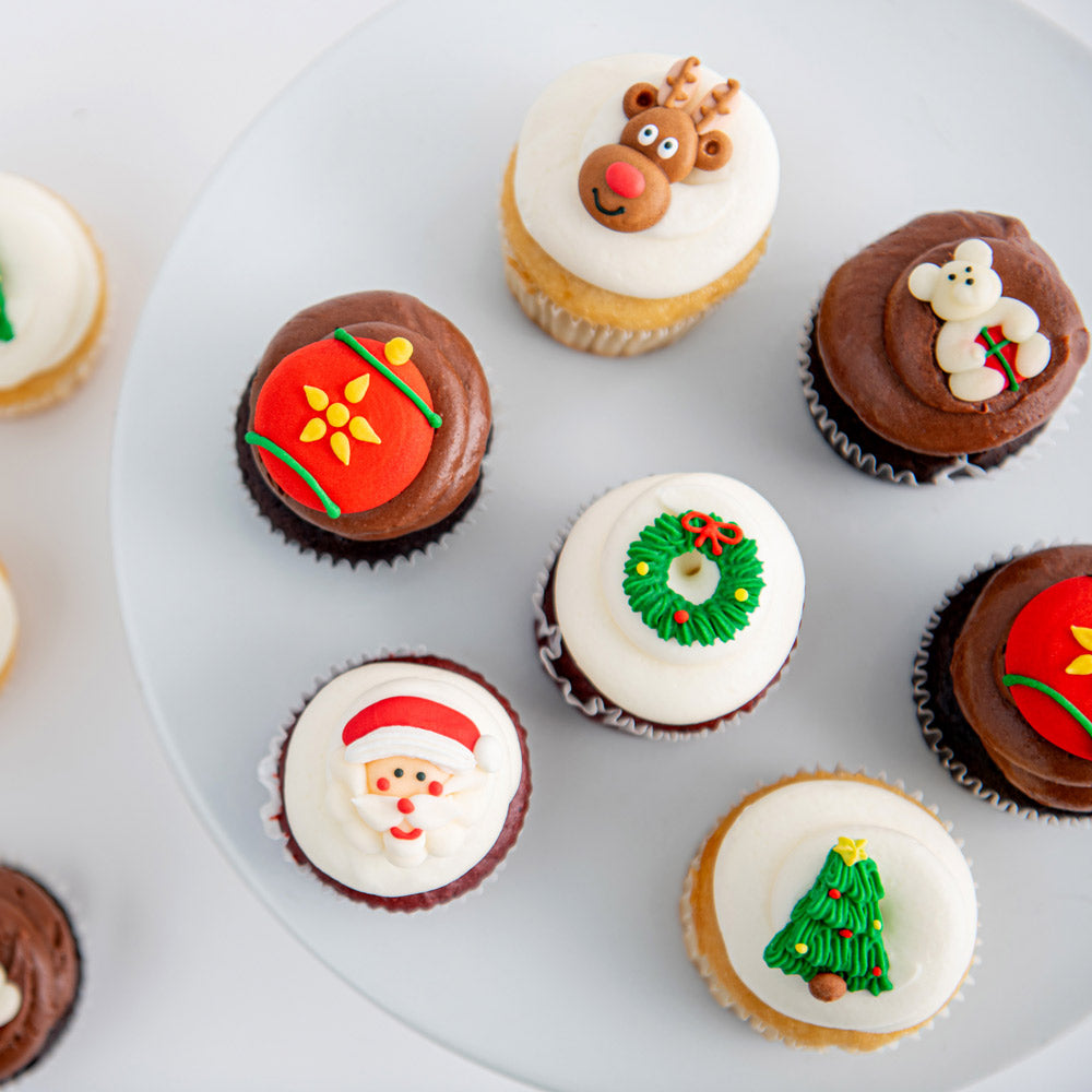 Christmas Character Cupcakes - Sweet E's Bake Shop - The Cupcake Shop