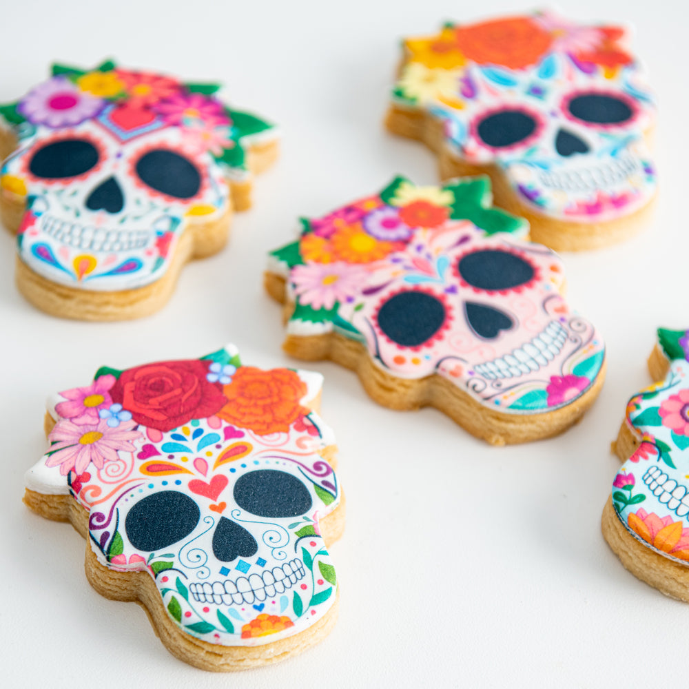 Day of the Dead Skull Cookies - Sweet E's Bake Shop - Sweet E's Bake Shop