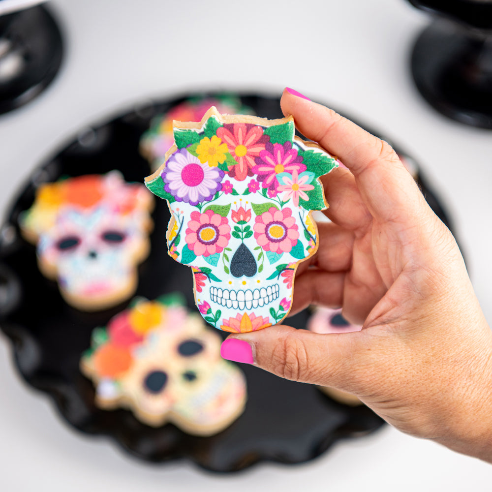 Sugar Skull Design Slim Can Koozie - Fits Ultra & Other Slim Cans, Neoprene Insulated