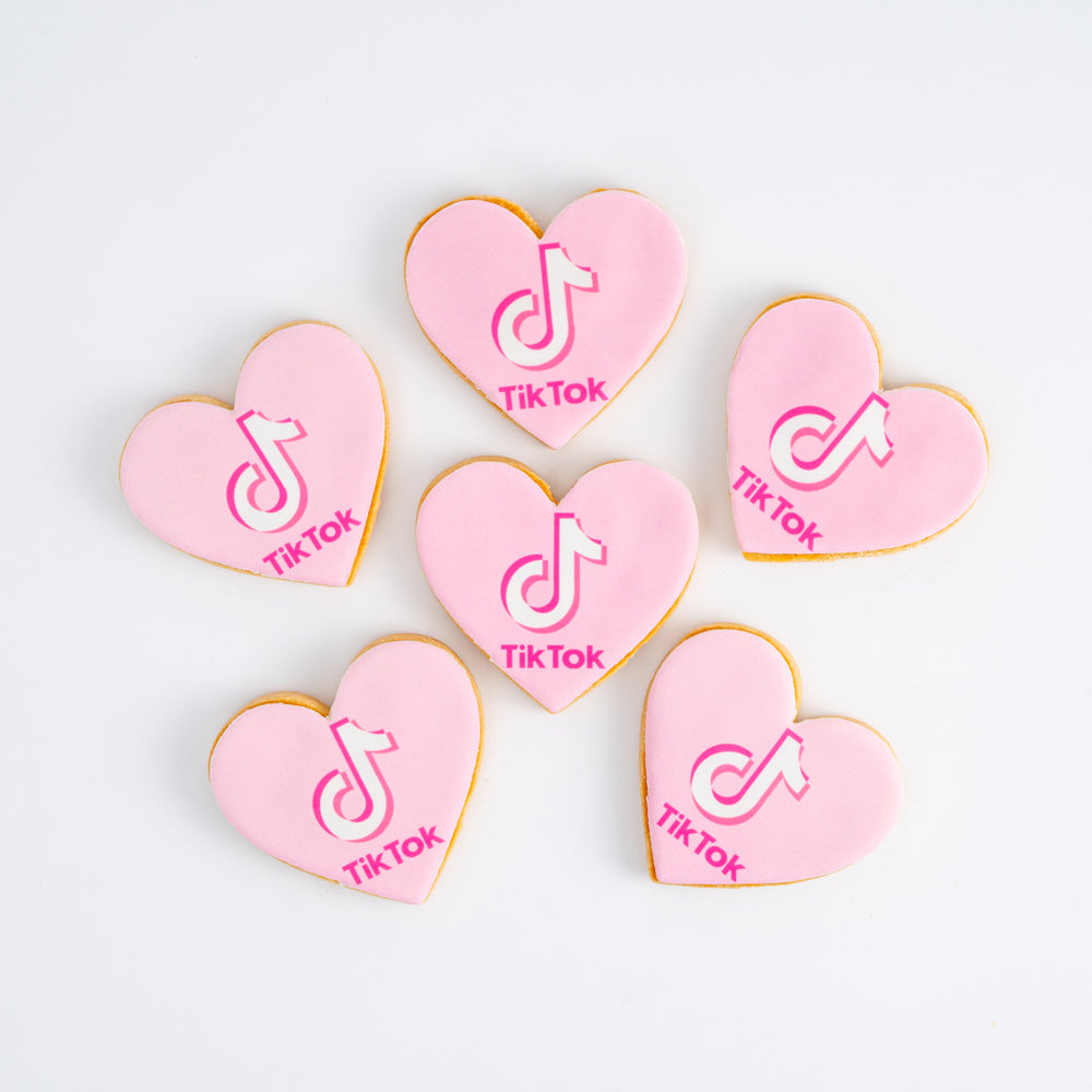 Heart LOGO Cookies | Bulk | Upload Your Artwork (Customizer) - Sweet E's Bake Shop - Sweet E's Bake Shop
