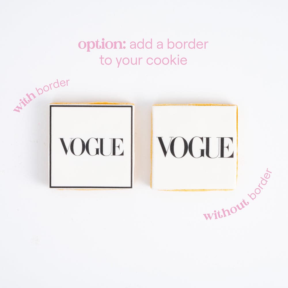 Square Logo Cookies With Ribbon - Bulk  | Upload Your Artwork (Customizer) - Sweet E's Bake Shop - Sweet E's Bake Shop
