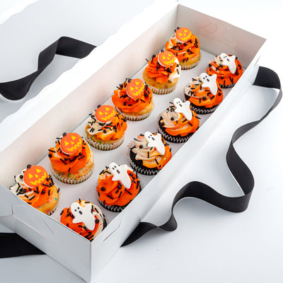 Pumpkin and Ghost Cupcakes Custom - Sweet E's Bake Shop - Sweet E's Bake Shop
