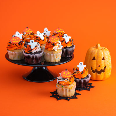 Pumpkin and Ghost Cupcakes Custom - Sweet E's Bake Shop - Sweet E's Bake Shop