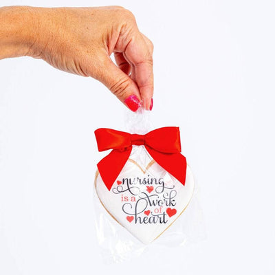Heart Logo Cookies With Ribbon - Bulk | Upload Your Artwork (Customizer) - Sweet E's Bake Shop - Sweet E's Bake Shop