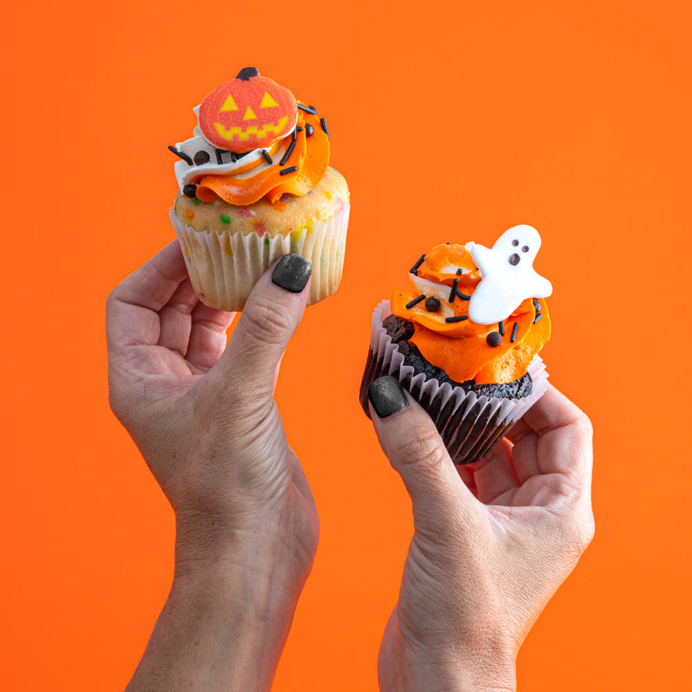 Pumpkin and Ghost Cupcakes Custom - Sweet E's Bake Shop - Sweet E's Bake Shop