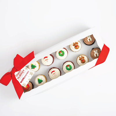 Christmas Cupcakes Corporate Logo Gift Box - Sweet E's Bake Shop - The Cupcake Shop