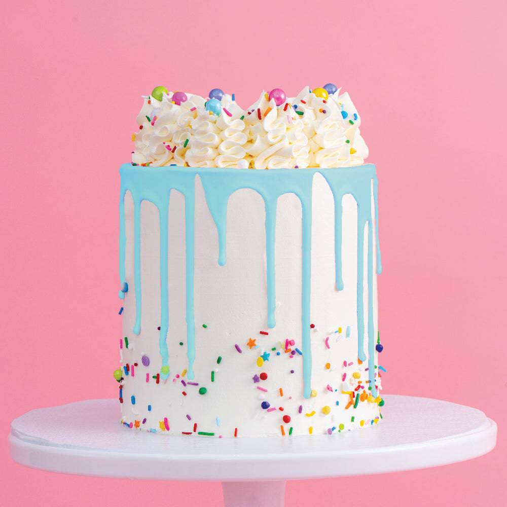 Confetti Birthday Drip Cake | Choose Your Color - Sweet E's Bake Shop